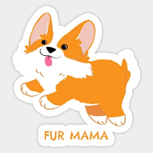 Fur Mama Corgi Sticker